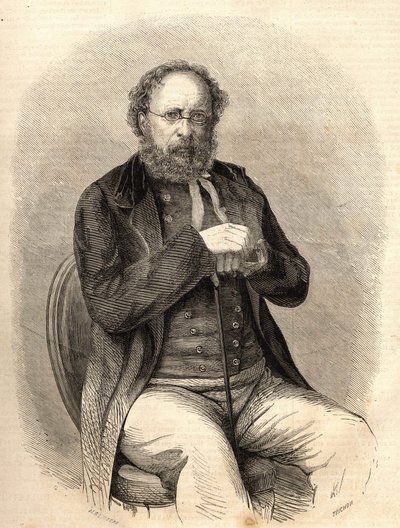 Pierre Joseph Proudhon (1809-1865). Francia szocialista teoretikus, az anarchizmus előfutára. Metszet 1865-ből. Bianchetti gyűjtemény alkotó: Unknown artist