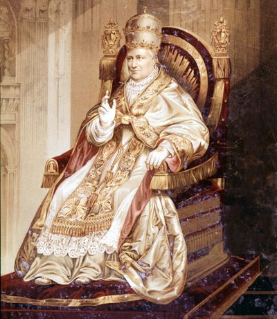 IX. Piusz (1792-1878). Kromolitográfia. alkotó: Unknown artist