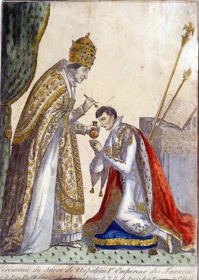 VII. Pius (Pius vagy Pio) (1742-1823) felkente I. Napóleont a francia császár koronázásakor, 1804. december 2-án a Notre Dame de Paris-ban – 19. századi metszet alkotó: Unknown artist