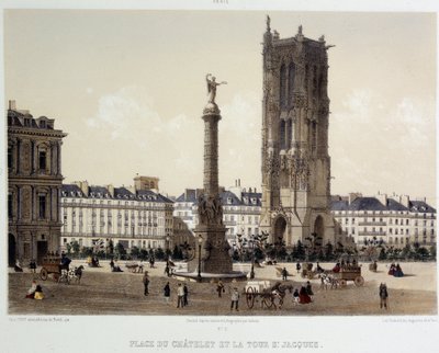 A Place du Chatelet és a Saint-Jacques-torony alkotó: Unknown artist