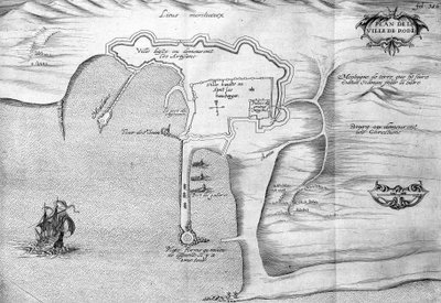 Rodoszi terv (Rodos) - a „Király parancsa által 1621-ben készült Voyage de levant”-ban, 1629-ben szerkesztve (XIII. Lajos Le Juste uralkodása alatt) alkotó: Unknown artist