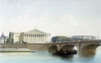 Pont de la Concorde, Aubrun litográfiája, sd. 19. század. alkotó: Unknown artist