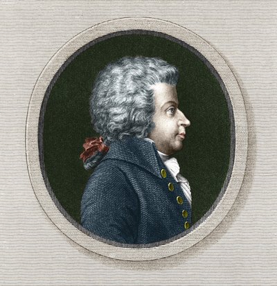 Wolfgang Amadeus Mozart (1756-1791) portréja - grav. 19. század alkotó: Unknown artist
