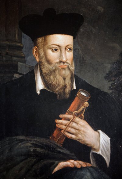 Michel de Nostre-Dame (Nostre Dame), Nostradamus, asztrológus (1503-1566) portréja, részlet, Nostradamus-ház, Salon de Provence, Bouches du Rhone alkotó: Unknown artist
