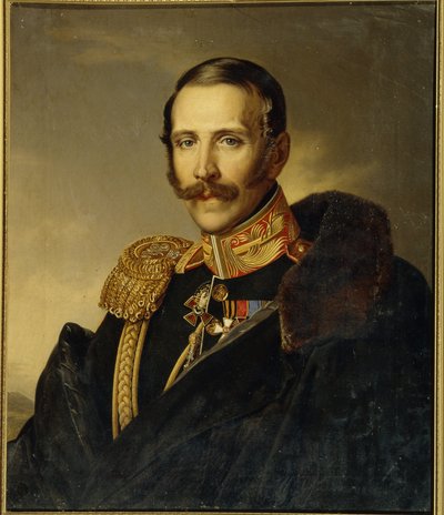 Szergej Grigorijevics Sztrogonov (Sztrogonov vagy Sztroganov) (1794-1882), Moszkva főkormányzójának portréja. (Szergej Grigorjevics Sztroganov, Moszkva főkormányzójának portréja). Névtelen festmény, olaj, vászon alkotó: Unknown artist