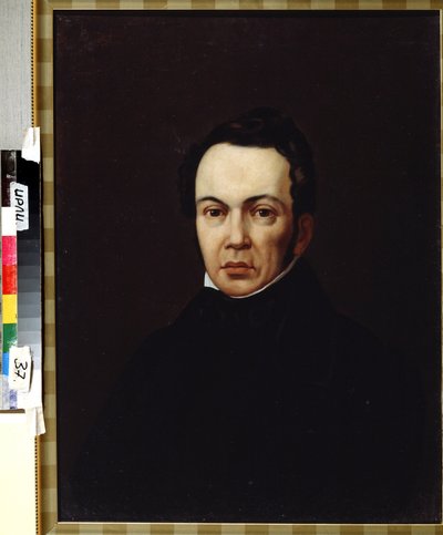 Osip Szenkovszkij (1800-1858) író, orientalista és újságíró portréja (Oszip Szenkovszkij szerző, orientalista és újságíró portréja). Névtelen festmény. Olaj, vászon, 1830 körül. Romantika. IRLI Orosz Irodalmi Intézet (Puski Ház alkotó: Unknown artist