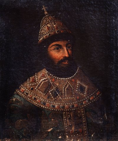 Alekszisz I. Mihajlovics orosz cár (1629-1676) portréja (I. Alekszisz I. Mihajlovics orosz cár portréja). Névtelen festmény. Olaj, vászon, 54 x 45,5 cm, 17. század második fele. Állami Központi Tüzérségi Múzeum, Szentpétervár. alkotó: Unknown artist