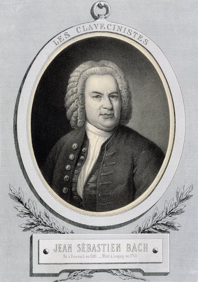 Portré medalionban, Jean Sebastien Bach (Johann Sebastian Bach alkotó: Unknown artist