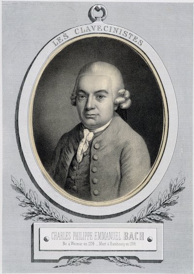 Charles Philippe Emmanuel Bach (1714-1788), Jean Sebastien Bach fia, n.d. 19. sz. alkotó: Unknown artist