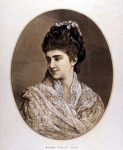Adelina Patti olasz énekesnő portréja (1843-1919) alkotó: Unknown artist