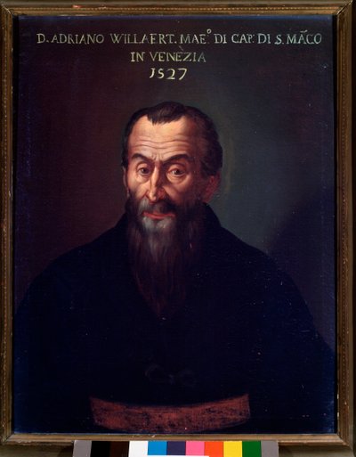 Adrian Willaert flamand zeneszerző portréja (festmény alkotó: Unknown artist