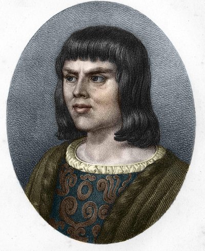 Alain Chartier portréja.francia diplomata és író (1385-1433). A leendő Károly titkára VII. 19. századi metszet. alkotó: Unknown artist