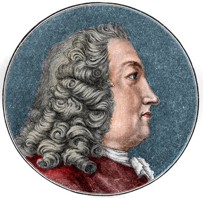 Albrecht von Haller Medecin svájci fiziológus és botanikus (1708-1777) portréja Metszet. alkotó: Unknown artist