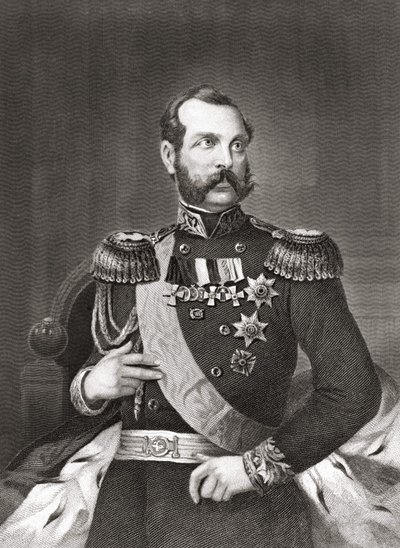 Alekszandr II. Nyikolajevics (1818-1881), Oroszország császárának portréja. alkotó: Unknown artist