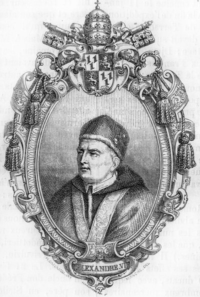VI. Sándor (1431-1503) portréja. alkotó: Unknown artist