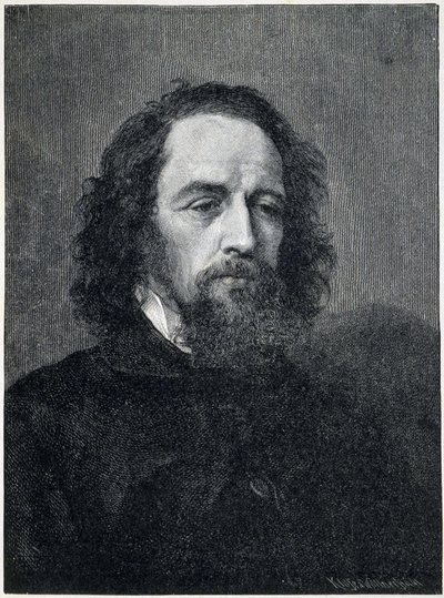 Alfred, Lord Tennyson (1809 - 1892), brit költő és drámaíró 19. századi portréja alkotó: Unknown artist