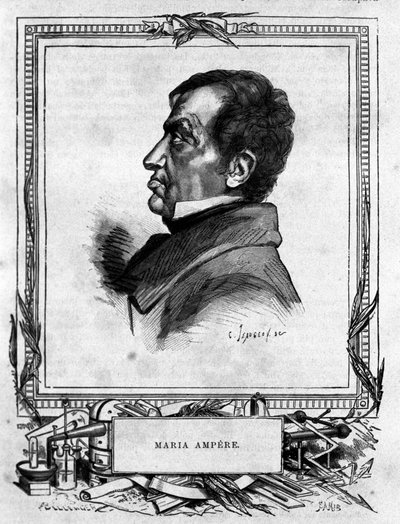 Andre Marie Ampere (1775-1836) francia fizikus portréja. alkotó: Unknown artist