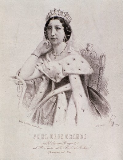 Anna de la Grange portréja Lucrezia Borgiában (metszet alkotó: Unknown artist
