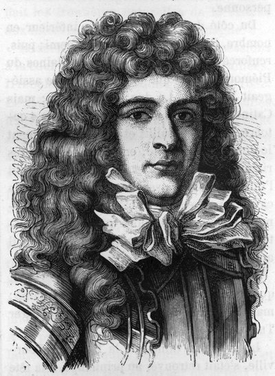 Anne Hilarion de Costentin (Cotentin), Comte de Tourville (1642-1701) francia tengernagy portréja - metszet alkotó: Unknown artist