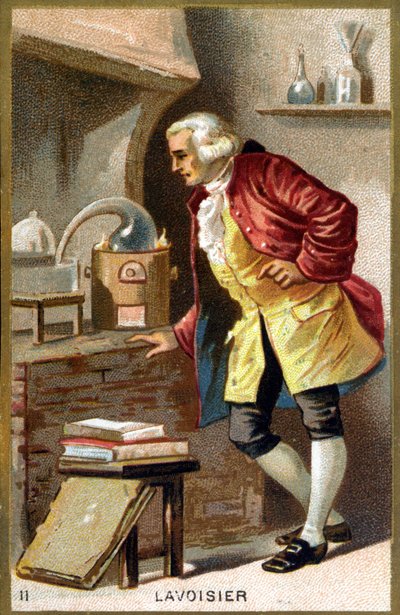 Antoine Laurent de Lavoisier (1743-1794) francia kémikus portréja. Kromolitográfia 19. század. alkotó: Unknown artist