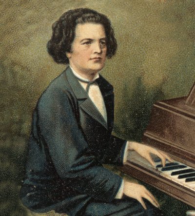 Anton Rubinstein (1829-1894) orosz zongoraművész és zeneszerző portréja. alkotó: Unknown artist