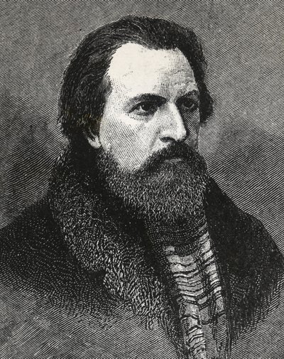 Apollo Grigorjev (1822-1865) orosz költő és kritikus portréja - Apollo Grigorjev költő és irodalomkritikus és orosz színház alkotó: Unknown artist