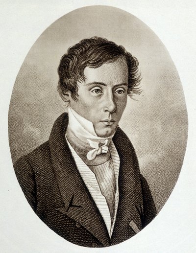 Augustin Fresnel (1788-1827) francia fizikus portréja. alkotó: Unknown artist