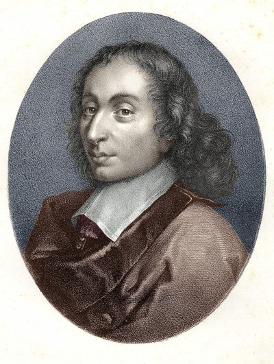 Blaise Pascal portréja - 19. századi metszet. alkotó: Unknown artist