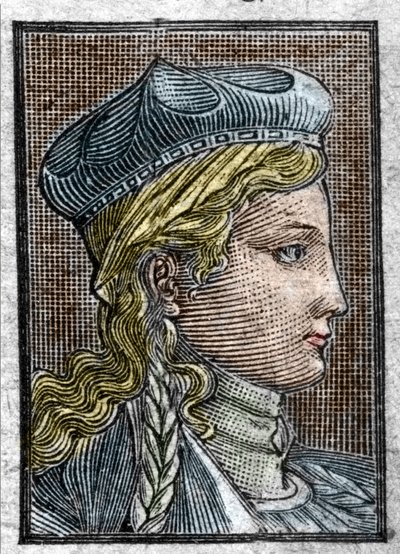 Brunehaut vagy Brunehilde (kb. 534 -613) I. Sigebert feleségének portréja. alkotó: Unknown artist