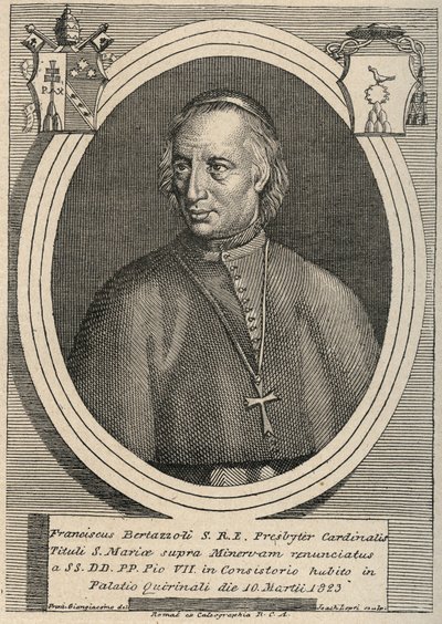 Francesco (Francois Franciscus) Bertazzoli (1754-1830) bíboros portréja alkotó: Unknown artist
