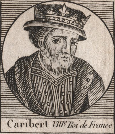 Caribert, a frankok királyának (561-567) portréja – Caribert vagy Charibert († 567) frankok királya – metszet az „Instruction sur l