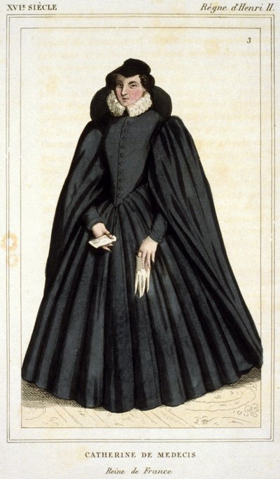 Medici Katalin (Caterina de Medici) portréja (1519 - 1589), 19. század eleji metszet. alkotó: Unknown artist