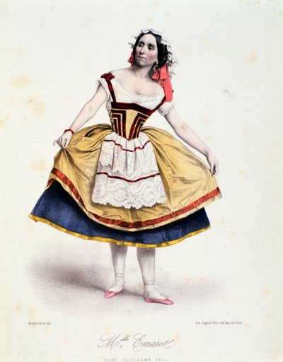 Celestine Emarot portréja Guillaume Tellben, Gioacchino Rossini balettje, 1858 körül alkotó: Unknown artist