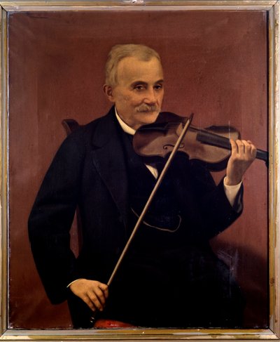 Cesare Emiliani olasz hegedűművész portréja (Festmény alkotó: Unknown artist