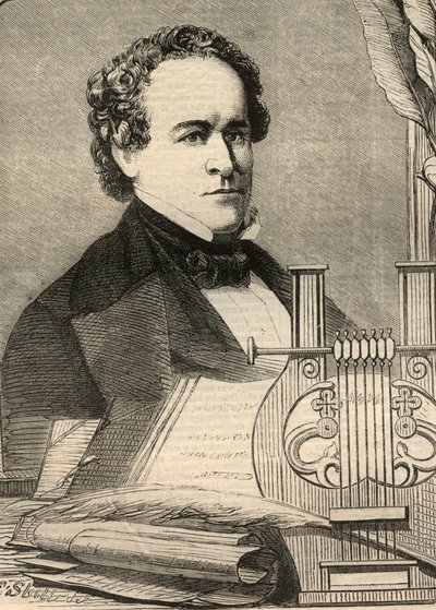 Charles Anthon (1797-1867) amerikai professzor portréja. Metszet az 1858. január 23-i „” The illustrated London News”-ba. alkotó: Unknown artist