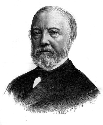 Charles Blanc (1813-1882) francia művészetkritikus és akadémikus portréja. Szalagmetszet: „” Le Monde Illustré”” 1294. szám, 1882. január 21. alkotó: Unknown artist