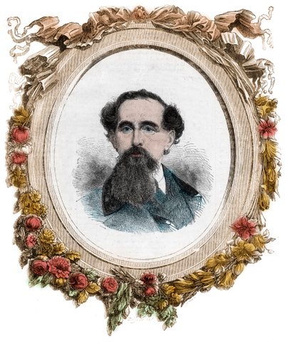 Charles Dickens (1812-1870) angol regényíró portréja, metszet alkotó: Unknown artist