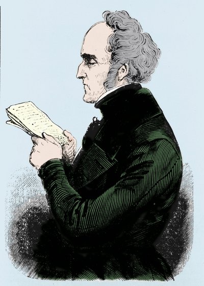 Charles Fourier (1772-1837) francia szocialista teoretikus portréja. századi metszet. alkotó: Unknown artist