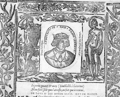X. Le Hutin Károly, 1314 és 1316 közötti francia király portréja. alkotó: Unknown artist
