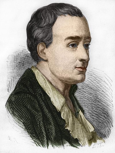 Charles de Secondat (1689-1755), De La Brède báró és Montesquieu portréja. századi metszet. alkotó: Unknown artist