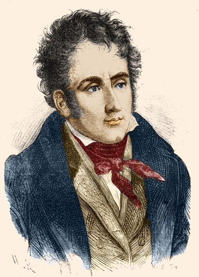 Chateaubriand portréja. Gravírozás sd. 19. század. alkotó: Unknown artist