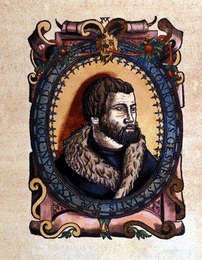 Conrad Gesner (1516 - 1565) zürichi orvos portréja, Conrad Gesner, Tiguri, 1560. évi Historia Animalium című műve után. Biblioteca Nazionale Braidense. Milánó alkotó: Unknown artist