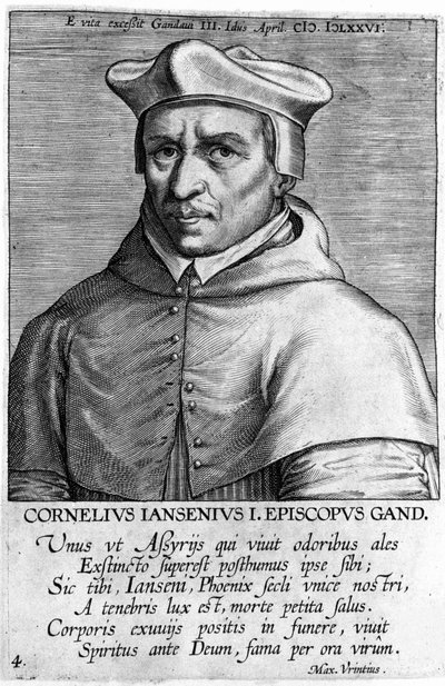 Cornelius Jansen, dit Jansenius (1585-1638), a janzenizmus alapítója portréja. 17. századi metszet. alkotó: Unknown artist