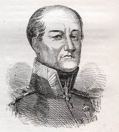 David Hendrik portréja, báró Chasse 1765-1849 - metszet alkotó: Unknown artist