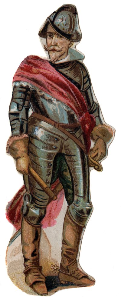 Don Ferdinánd (Fernando) Alvarez de Toledo, Alba (Alba) hercegének (1507-1582) portréja. Kromolitográfia, 19. század vége. alkotó: Unknown artist