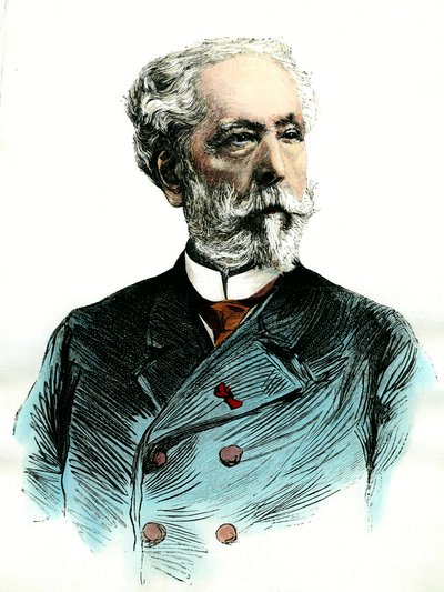 Edouard Lalo (1823-1892) francia zeneszerző portréja. századi magángyűjtemény metszete alkotó: Unknown artist