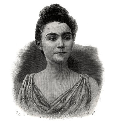Emma Laure portréja Esther Guilbert, Yvette Guilbert (1865-1944) A kávékoncert francia énekesnője – 1892-es metszet alkotó: Unknown artist