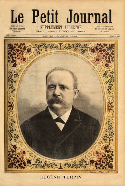 Eugene Turpin (1848-1927) portréja, robbanóanyagokra szakosodott vegyész alkotó: Unknown artist