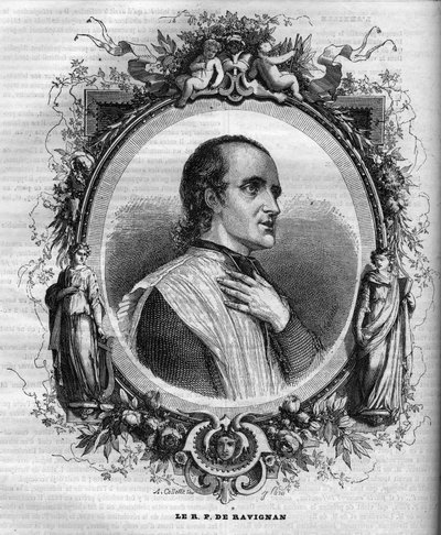 Delacroix de Ravignan atya (1795-1858), francia jezsuita portréja. alkotó: Unknown artist