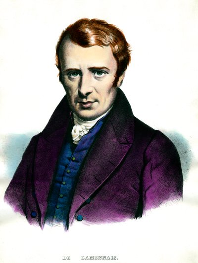 Felicite Robert de Lamennais (1782-1854) francia író portréja. századi magángyűjtemény metszete alkotó: Unknown artist